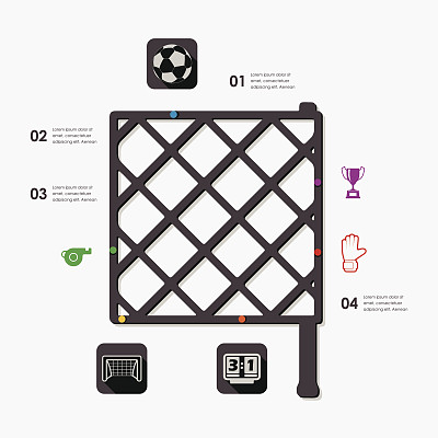 足球信息图表图片下载