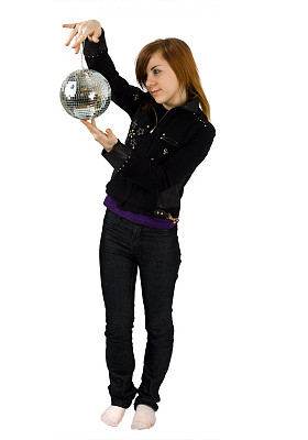 拿着闪光球的女孩图片下载