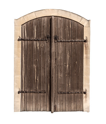 拱形的中世纪木斗图片下载