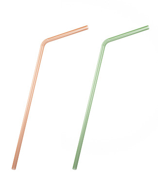 3D透明吸管隔离在白色图片下载