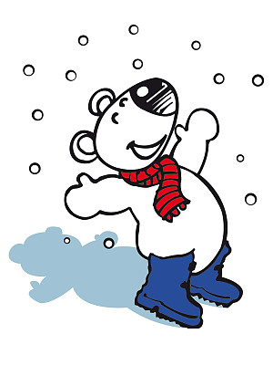 快乐的北极熊图片下载