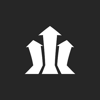 箭头增长图矢量图标。进度箭头增长标志图示。商业概念。图片下载