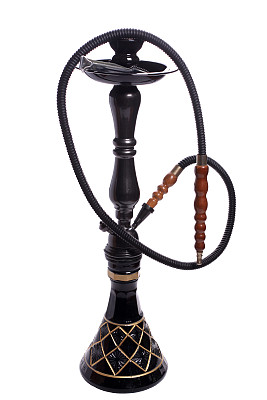 带彩色软管的经典水烟管图片下载