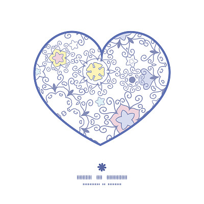 矢量装饰抽象漩涡心剪影图案框架图片下载