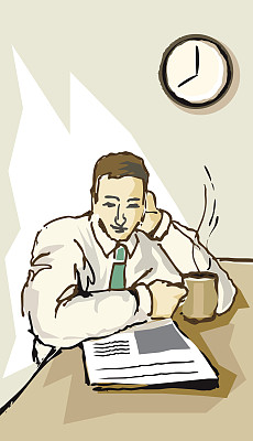 早晨喝咖啡休息图片下载