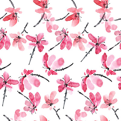 水墨插画素材ID：169762822