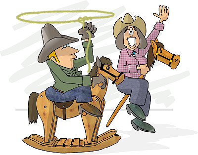 假装牛仔和女牛仔图片下载