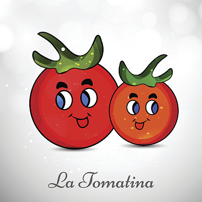 西班牙西红柿节的背景插图图片下载