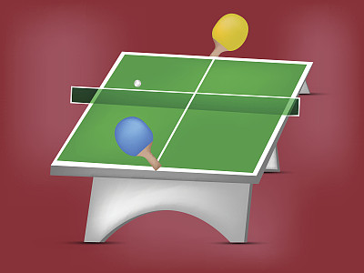 插图元素为室内运动乒乓球图片下载