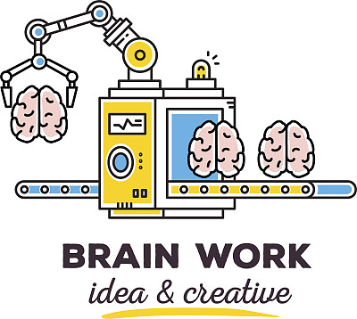 创意专业机制矢量插图图片下载