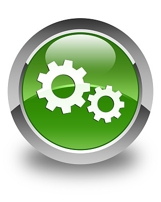 过程图标光滑软绿色圆形按钮图片下载