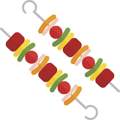 烤肉串向量插图。图片下载