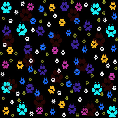 熊掌印彩色的图片下载