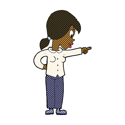 漫画漫画热情的女人指着图片下载