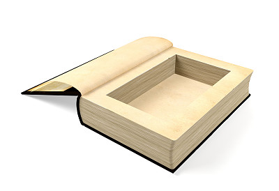 打开一本中间有洞的古书图片下载