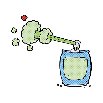 漫画卡通喷雾罐图片下载