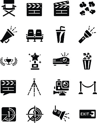 影院图标套装图片下载