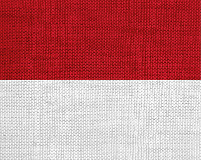 旧亚麻布上的摩纳哥国旗图片下载