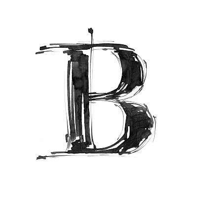 手绘字母B图片下载
