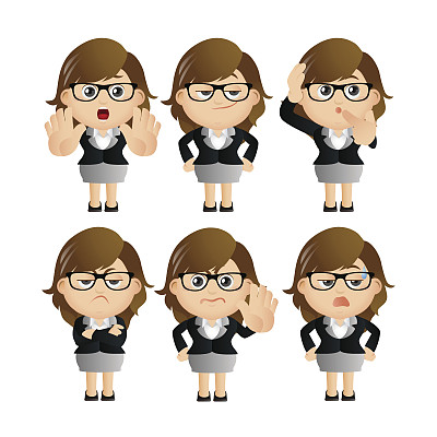 可爱的套装-套装的女商人的性格图片下载