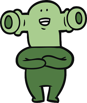 友好的卡通外星人图片下载