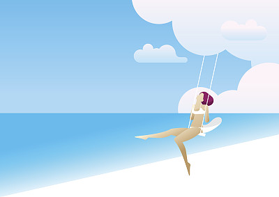 荡秋千的女人图片下载