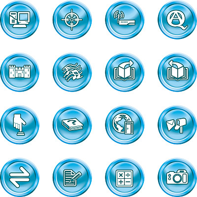 互联网或计算图标集图片下载