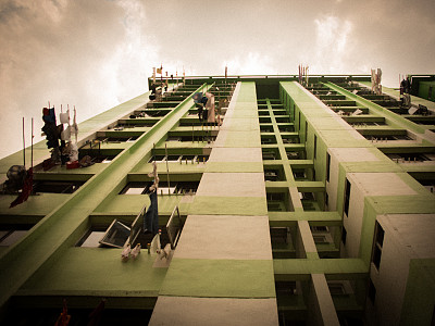 组屋组屋后的罗舍中心图片下载