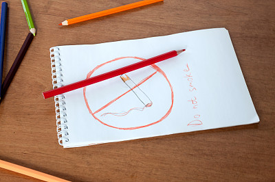 儿童画“请勿吸烟”图片下载