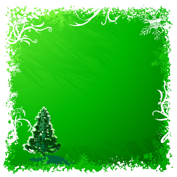 雪树背景绿图片下载