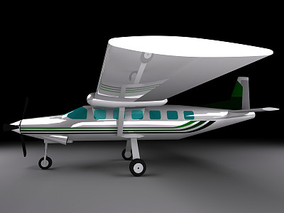 轻型飞机，3d渲染。图片下载