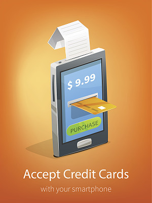 智能手机信用卡支付图片下载