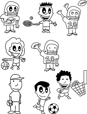 矢量儿童运动图片下载