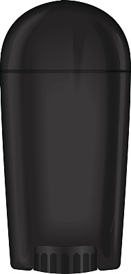 空白黑色止汗瓶模拟。产品包装设计模板图片下载