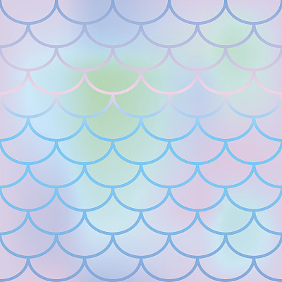 淡鱼鳞矢量无缝图案。正方形鱼鳞样纹理或背景。图片下载