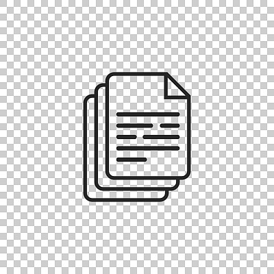 文档图标矢量素材。纸张简单象形图图片下载