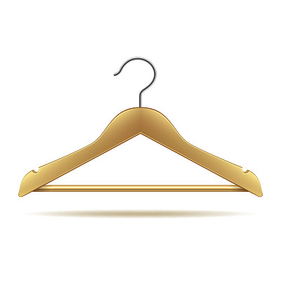 木制吊架孤立在白色载体上图片下载