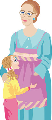 祖母和孙女在一起图片下载