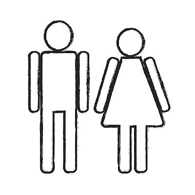 男人和女人人物图标插图设计图片下载