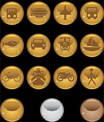 运输图标集:金属系列图片下载