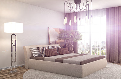 卧室内。三维演示图片下载