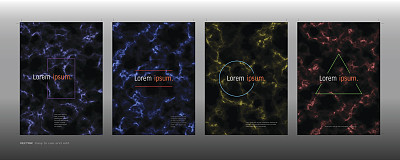 最小的封面设计集，抽象的彩色在黑暗的背景图片下载