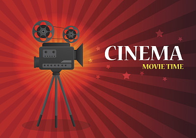 电影背景或横幅。电影flyer.vector图片下载