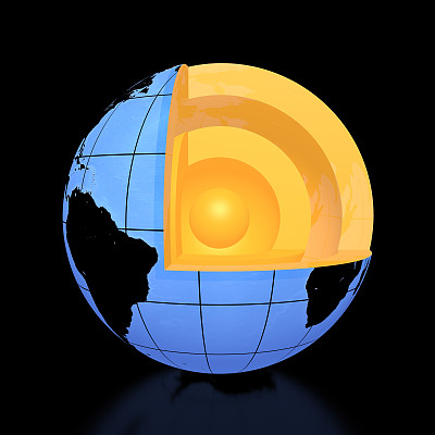 黑色背景下的地球仪特写镜头图片下载