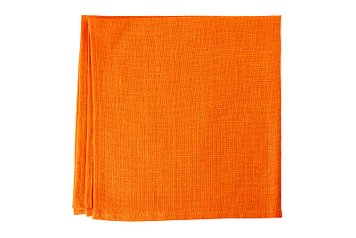 白色的橙色纺织餐巾图片下载