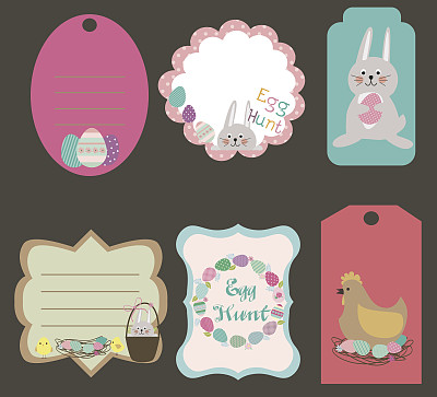 复活节快乐贴纸套装图片下载