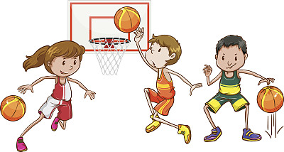 三个人在打篮球图片下载