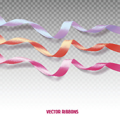 三根彩色丝带图片下载