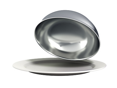 餐厅钟摆与开放的盖子3d渲染图片下载