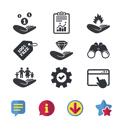 帮助图标。保护和保险。图片下载